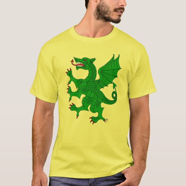 Camiseta Dragón Rampante Verde (Anverso)