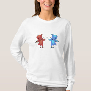Camiseta Dragon Red Blue Dragon Fairy Tale Fantasma