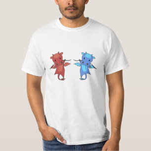 Camiseta Dragon Red Blue Dragon Fairy Tale Fantasma