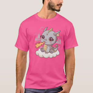 Camiseta Dragón respirador de incendios de Kawaii