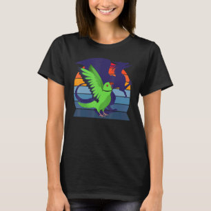 Camiseta Dragón retro alado grito anillo indio verde