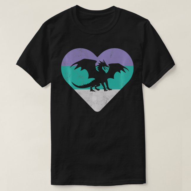 Camiseta Dragon Retro Fantasy Gigante para mujeres o Chicas (Diseño del anverso)