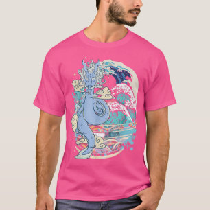 Camiseta Dragón retro japonés de ondas de vapor - arte japo