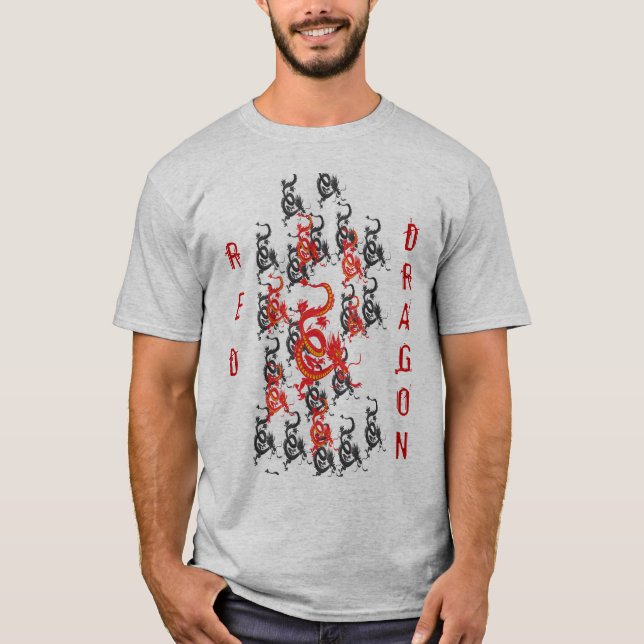 Camiseta Dragón rojo Año Nuevo chino (Anverso)
