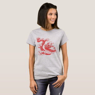 Camiseta Dragón Rojo Asiático