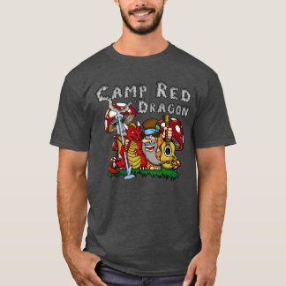 Camiseta Dragón Rojo Campamento 2025 A.C. Carbón D/S T-Shir