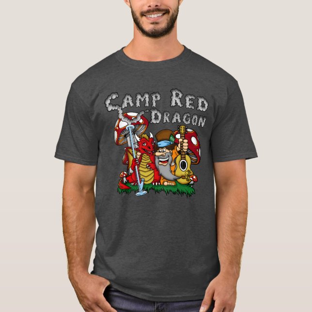 Camiseta Dragón Rojo Campamento 2025 A.C. Carbón D/S T-Shir (Anverso)