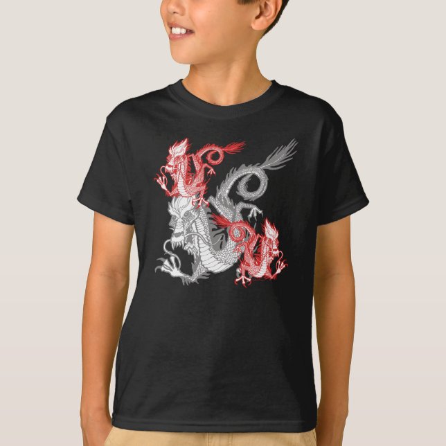 Camiseta Dragón rojo chino K (Anverso)