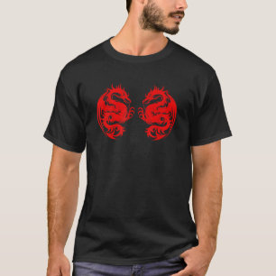 Camiseta Dragón Rojo Hombres Mujeres