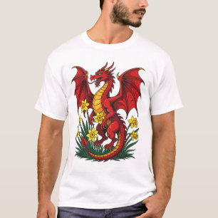 Camiseta Dragón Rojo se Alzaba Entre Narcisos