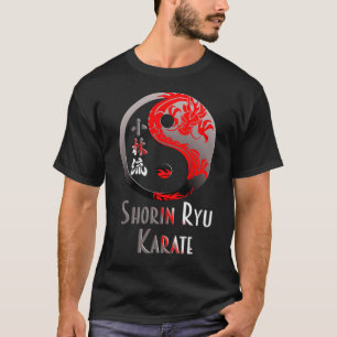 Camiseta Dragón rojo Shorin Ryu Karate - Diseño de artes 