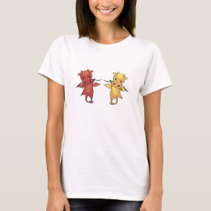 Camiseta Dragón Rojo Y Dragón Amarillo Fantasía De Reloj De