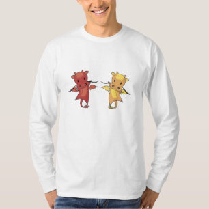 Camiseta Dragón Rojo Y Dragón Amarillo Fantasía De Reloj De