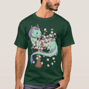 Camiseta Dragón sakura japonés florece cerezo Sakura flor