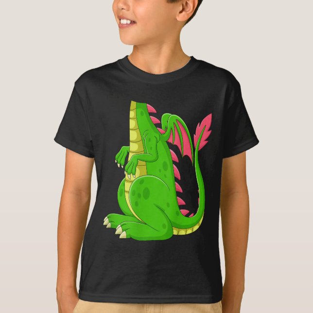Camiseta Dragon Shirt Adult Men Women Kids Green Dragon Cos (Anverso)