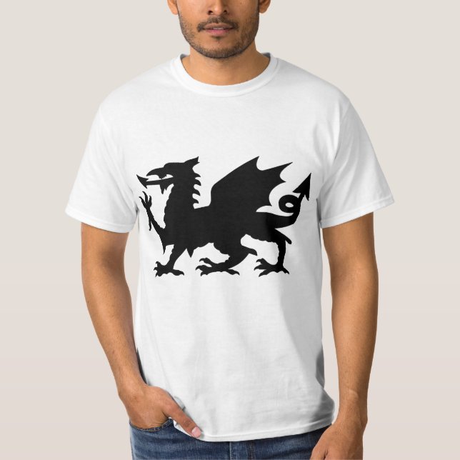 Camiseta Dragon Silhouette Tee de Gales de Ala Negra (Anverso)