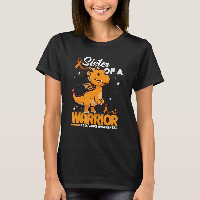 Camiseta Dragon Sister Of A Warrior Supporter RSD CRPS Awar (Anverso)