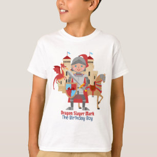 Camiseta Dragon Slayer Knight Boy Birday Party