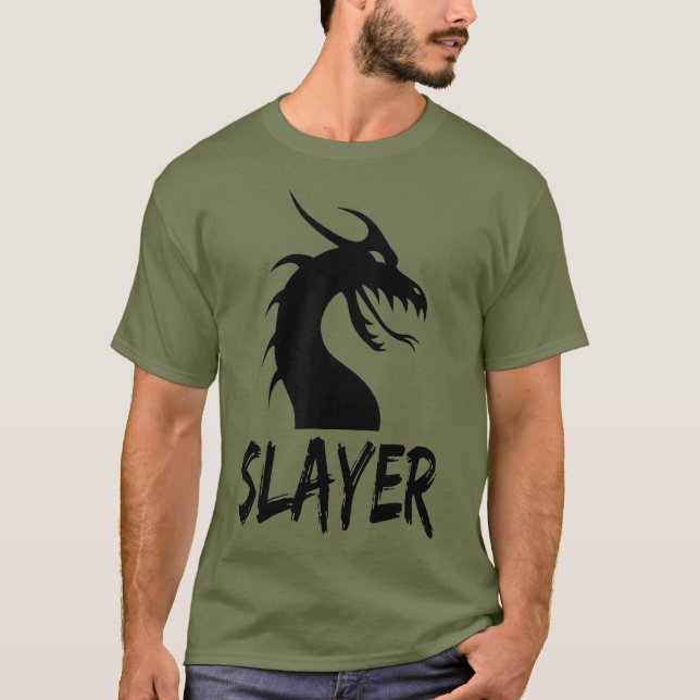 Camiseta Dragon Slayer RPG Role Playing Game Gamer Gaming (Anverso)