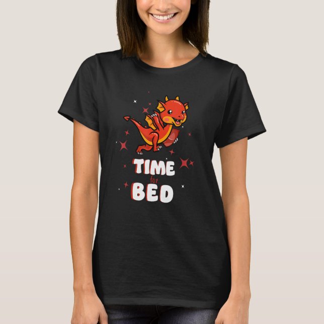 Camiseta Dragon Sleeping Pajamas Time For Bed Nap Outl (Anverso)