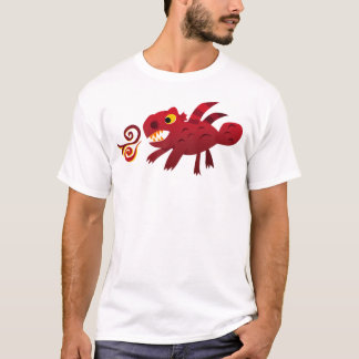 Camiseta Dragón sólido rojo (adulto)