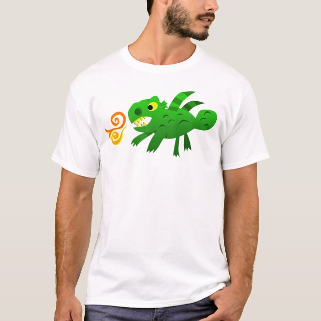 Camiseta Dragón sólido verde (adulto) (Anverso)