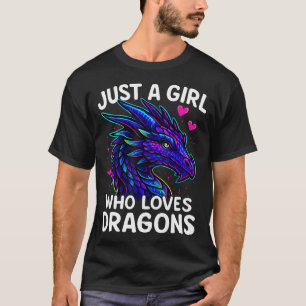 Camiseta Dragón Solo Una Chica Que Ama a los Dragones