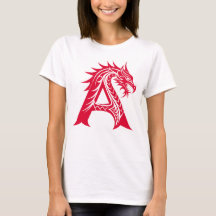 Dragon Styled Letter A, Dragon Alphabet, Monogram