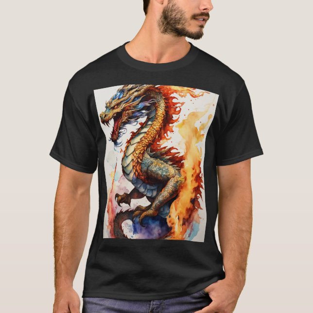 Camiseta Dragon T-Shirt Dreamy Watercolor (Anverso)
