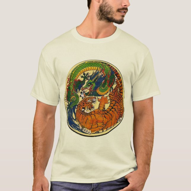 Camiseta Dragón/tigre Yin Yang (Anverso)