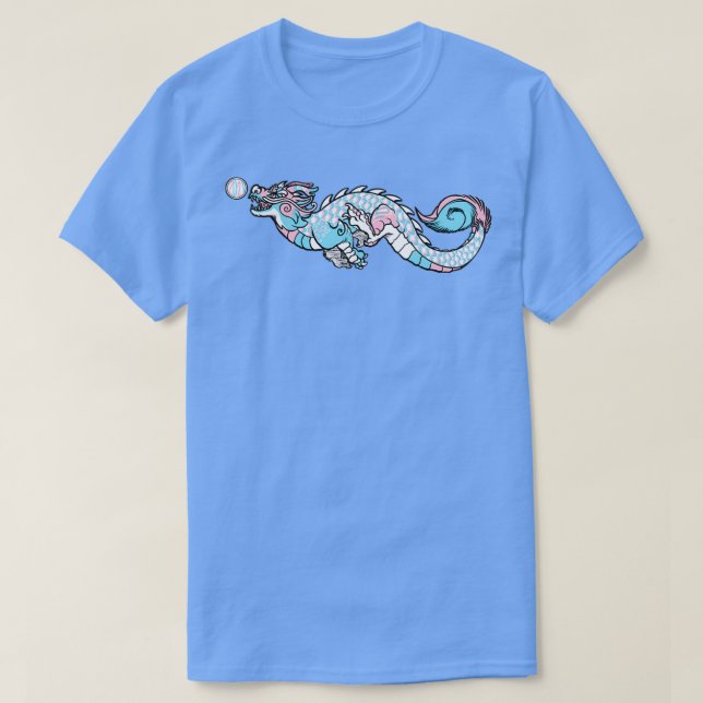 Camiseta Dragón trans LGBTQ (Diseño del anverso)