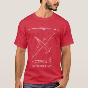 Camiseta Dragón U2 Lady American Spy Planes Blueprints