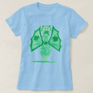 Camiseta Dragón Verde Con Tréboles