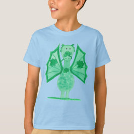 Camiseta Dragón Verde Con Tréboles