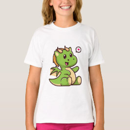 Camiseta Dragón verde de bebé adorable