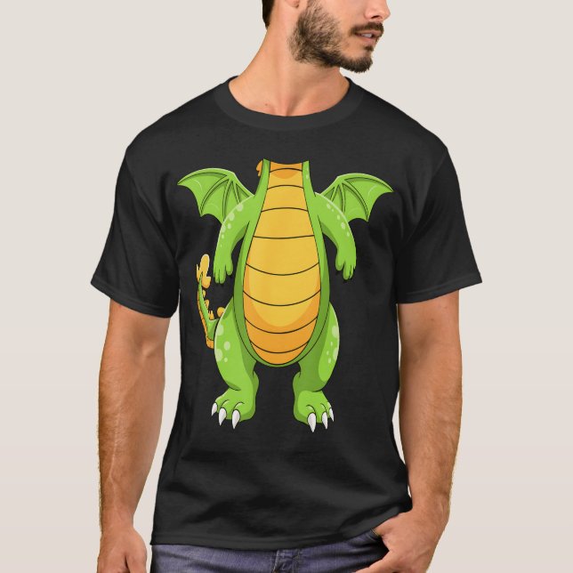 Camiseta Dragón Verde Dragón - creativo (Anverso)