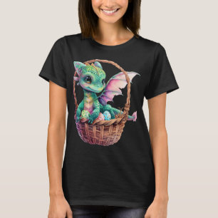 Camiseta Dragón verde dulce caza de huevos de pascua amor d