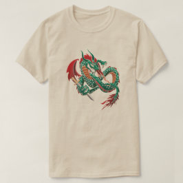 Camiseta Dragón volador verde