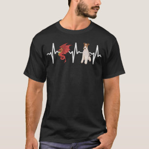 Camiseta Dragon Wire De Terrier Heartbeat Dog Lover 