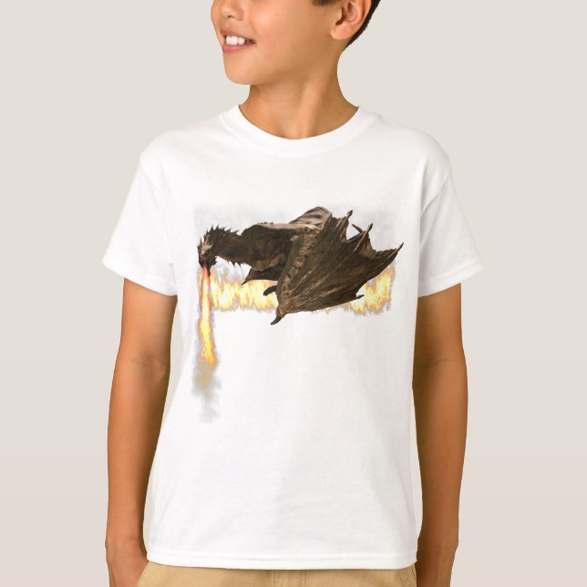 Camiseta Dragón Wyvern de fuego (Anverso)