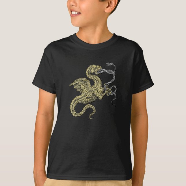 Camiseta Dragón Wyvern vs. serpiente (Anverso)