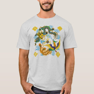 Camiseta Dragón y arte del chino de Phoenix