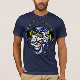 Camiseta Dragón y cráneo