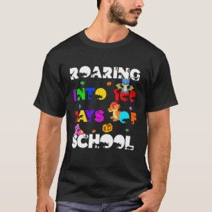Camiseta Dragón Y Dinosaurio En 100 Días De Colegio