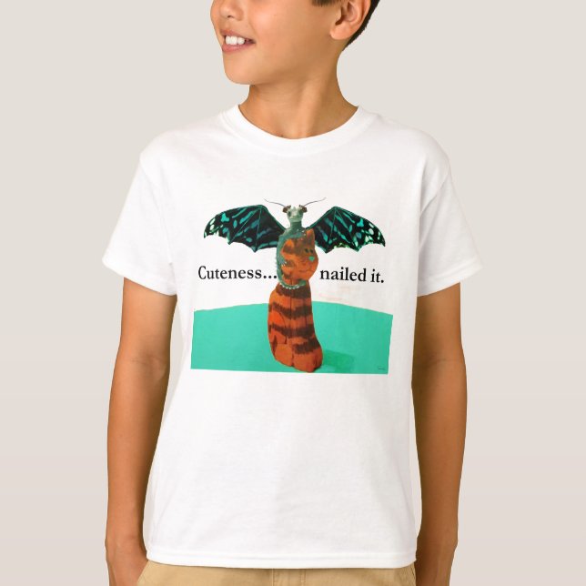 Camiseta Dragón y gato de madera (Anverso)