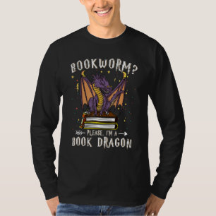 Camiseta Dragón y libro Bookworm I M A Book Dragon
