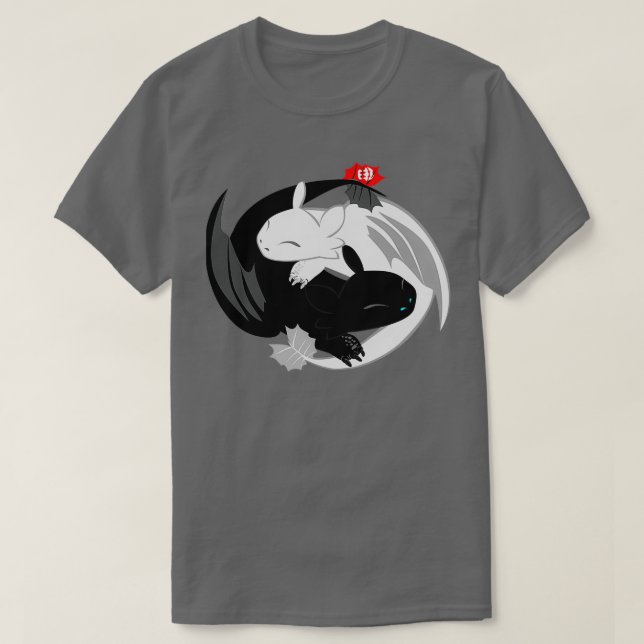 Camiseta dragón Yin Yang (Diseño del anverso)
