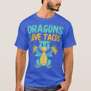 Camiseta Dragones aman los tacos cute cinco de maya comida