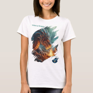 Camiseta Dragones Arte Fantástico de Dragón de Fuego Trib