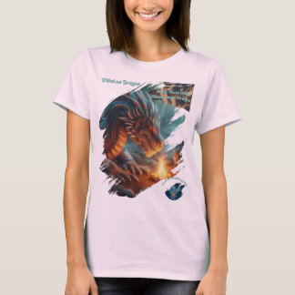 Camiseta Dragones | Arte Fantástico de Dragón de Fuego Trib